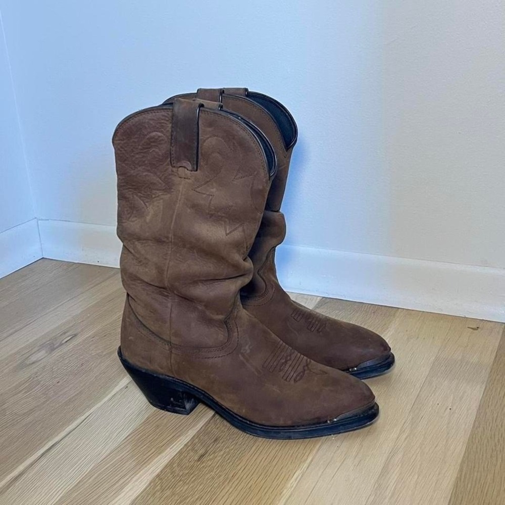 Durango Western Brown Leather Slouch Cowboy Boots – Women's 6.5
